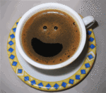 Kopje koffie smiling